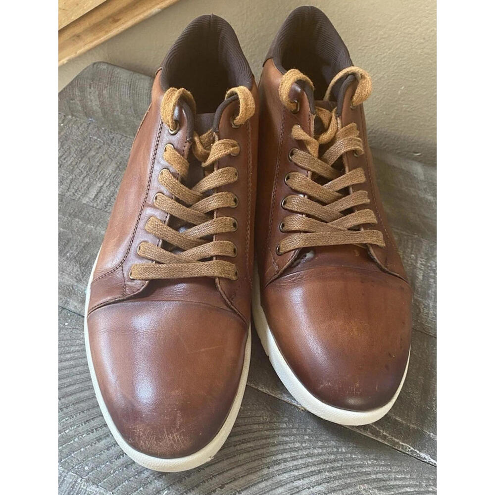 Stacy Adams Harlow Mid Lace Up Sneaker Cognac Brown US Men's 8.5 M